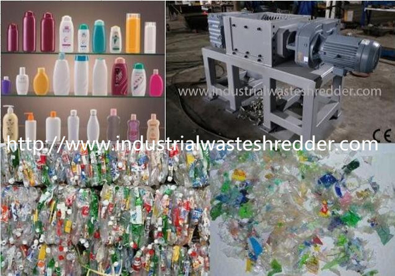 İyi bir fiyat. Dayanıklı Çelik Blade ile Plastik Şampuan Şişesi Parçalayıcı Makine Uzay Tasarruf çevrimiçi