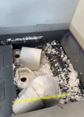 Atık Kağıt Ruloları Tek Çubuklu Kırıcı Makine 75KW Kesme Motoru Rotor Diametresi 400mm Plastik Film Ruloları Kırıcı Makine