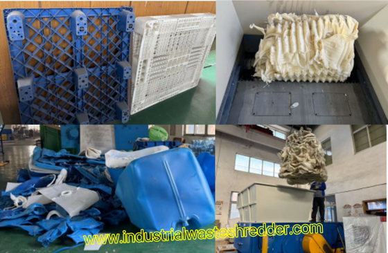 Plastik, film, kumaş, atık geri dönüşümü için 600 model tek şaftlı parçalayıcı makine