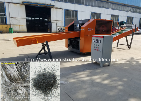 İyi bir fiyat. PET Fiber Tel Endüstriyel Atık Parçalayıcı PTT Fiber Kesme Makinesi Düzgün Deşarj çevrimiçi